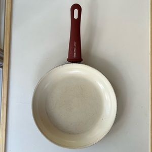 Green+life large red frying pan